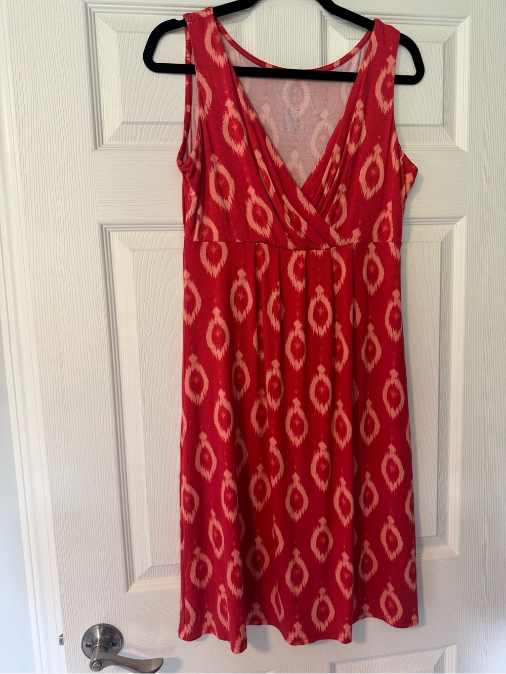 St. John's Bay Red Sleeveless V-Neck Midi Dress NWOT